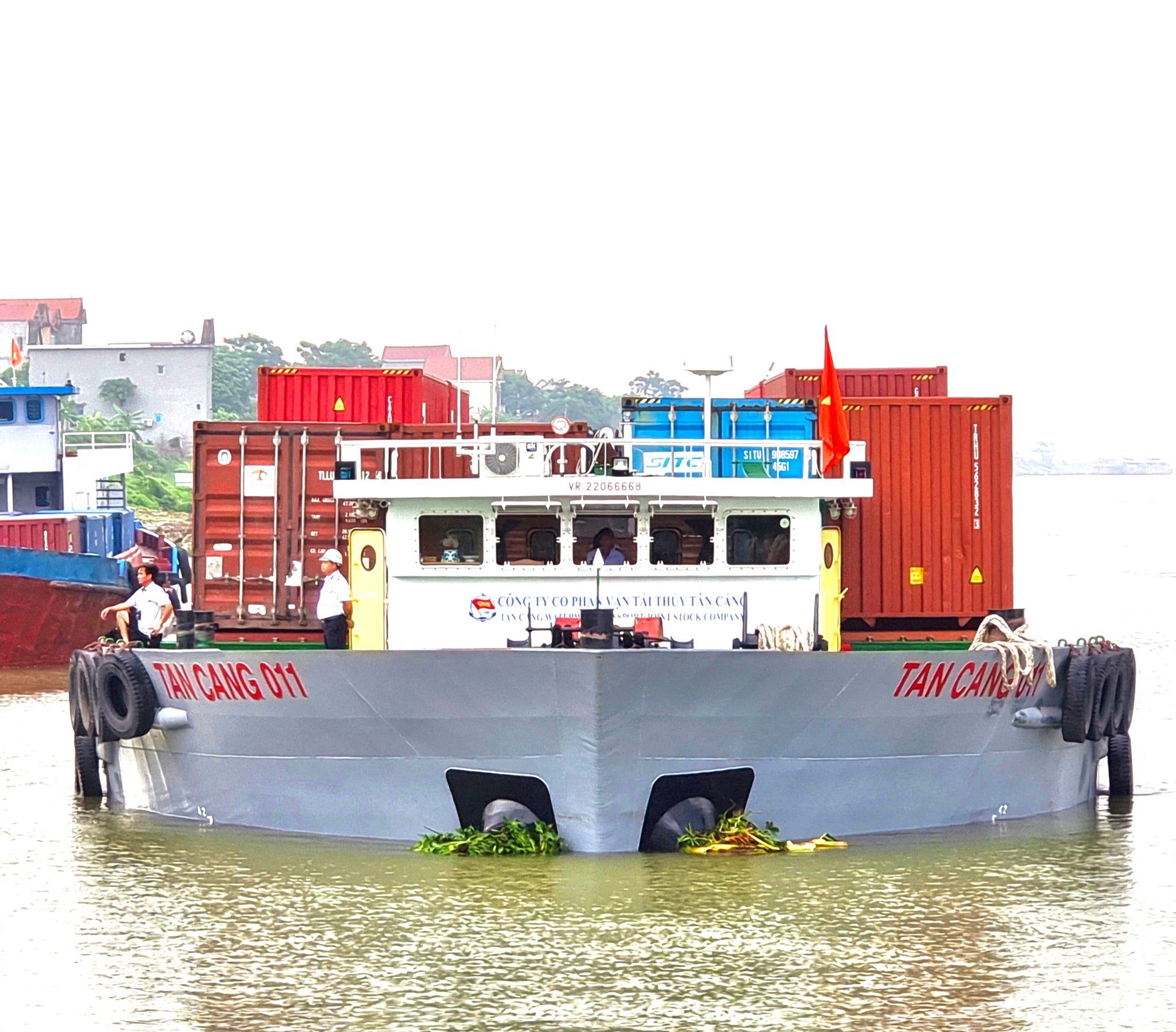 Cục Đường Thủy Nội Địa Việt Nam đồng hành cùng Tân Cảng Sài Gòn khảo sát thực tế tuyến vận tải hàng hóa kết nối Hải Phòng - Bắc Ninh