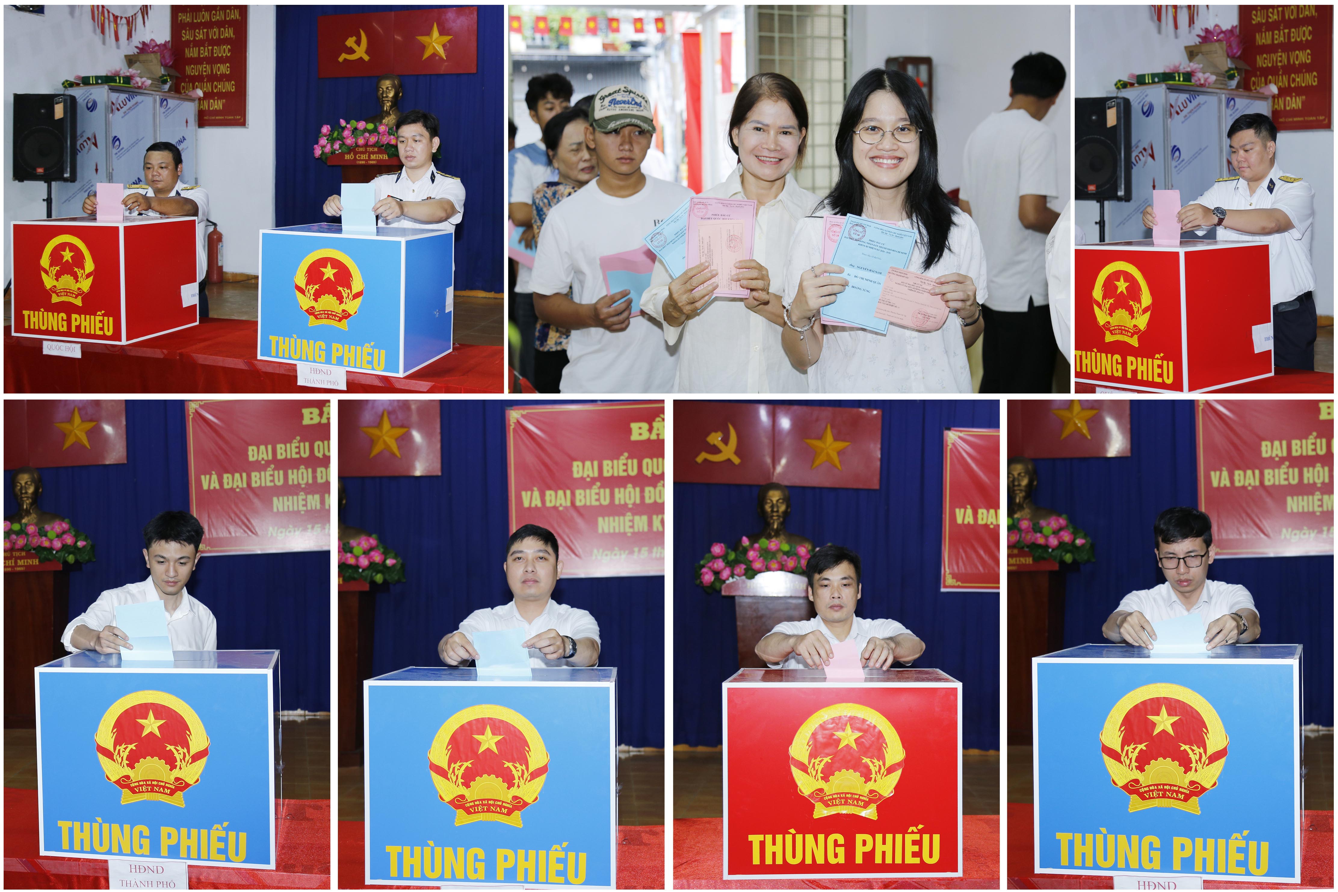 Cử tri Tổng công ty Tân Cảng Sài Gòn tham gia bầu cử Đại biểu Quốc hội Khóa XVI