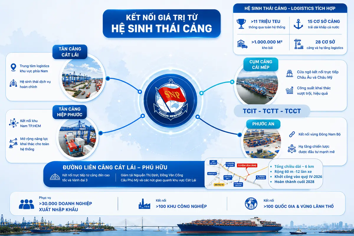Tân Cảng Sài Gòn – Kết nối giá trị từ hệ sinh thái cảng và logistics tích hợp