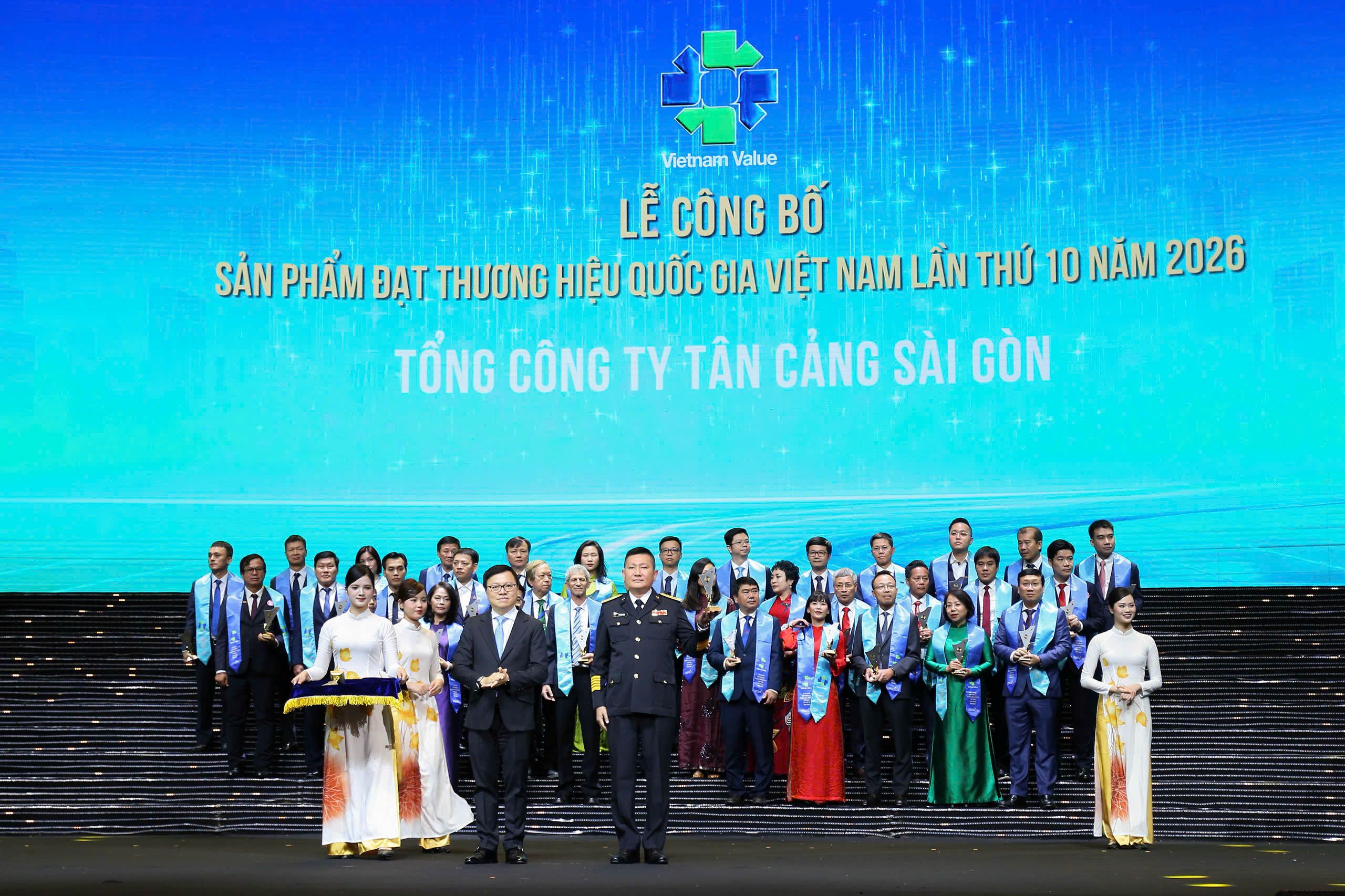 Tân Cảng Sài Gòn lần thứ 9 liên tiếp đạt Thương hiệu Quốc gia Việt Nam